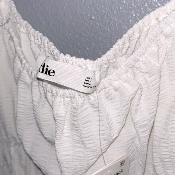 NWT | ELODIE | Square Neck Smocked Top | L - Picture 4 of 4